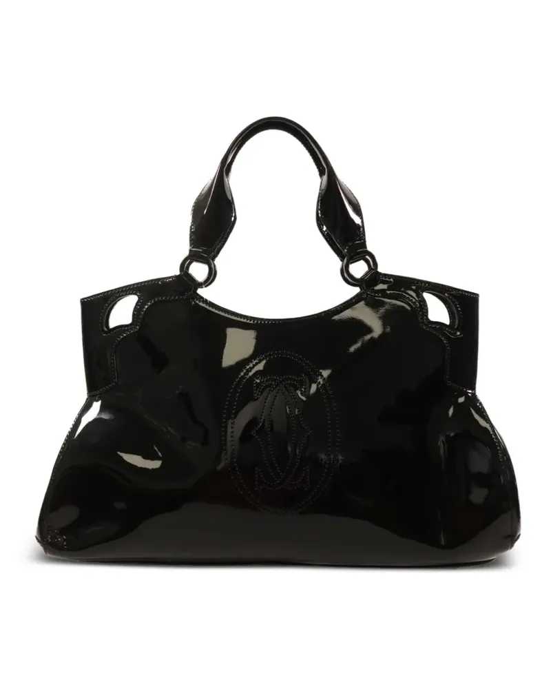 Cartier Tote Bag aus Lackleder mit Logo - Schwarz Schwarz
