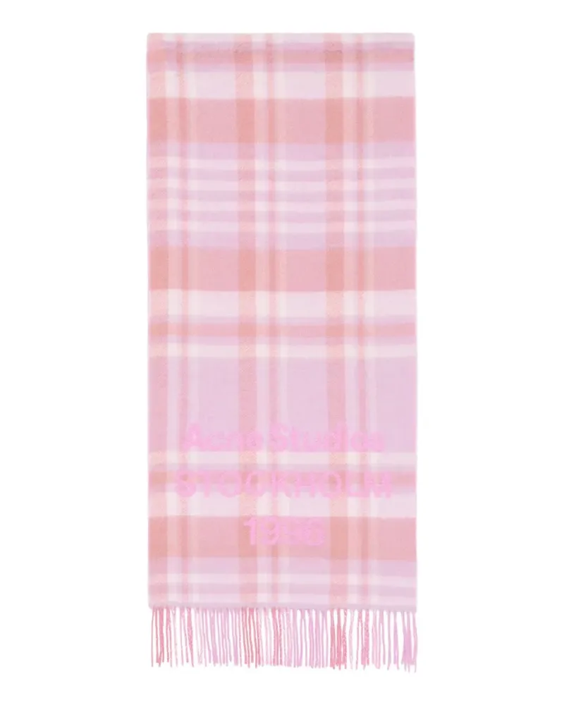Acne Studios Karierter Schal mit Fransen - Rosa Rosa