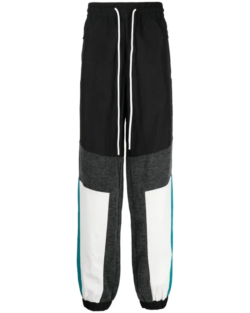 God's Masterful Children Sporthose mit geometrischen Einsätzen - Schwarz Schwarz