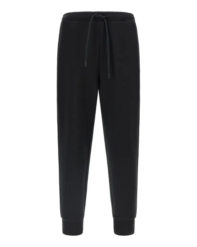 HUGO BOSS Hadiko stretch-cotton track pants with puff-print logo - Schwarz Schwarz