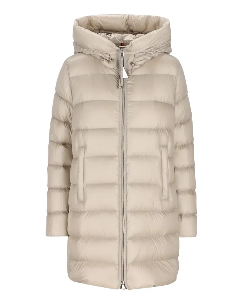 Moncler Suyenne hooded down coat - Nude Nude