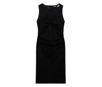 Drapiertes Midikleid - Schwarz