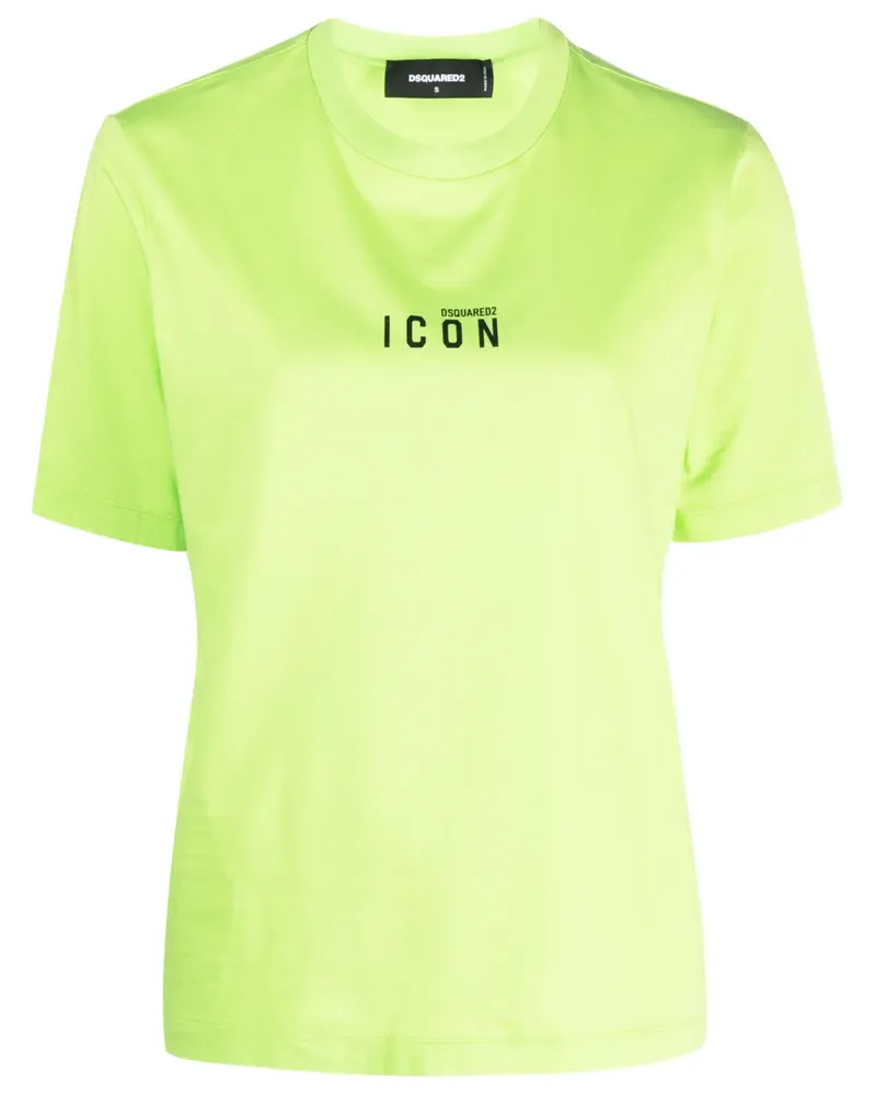 Dsquared2 Cropped-T-Shirt mit Logo - Grün Grün