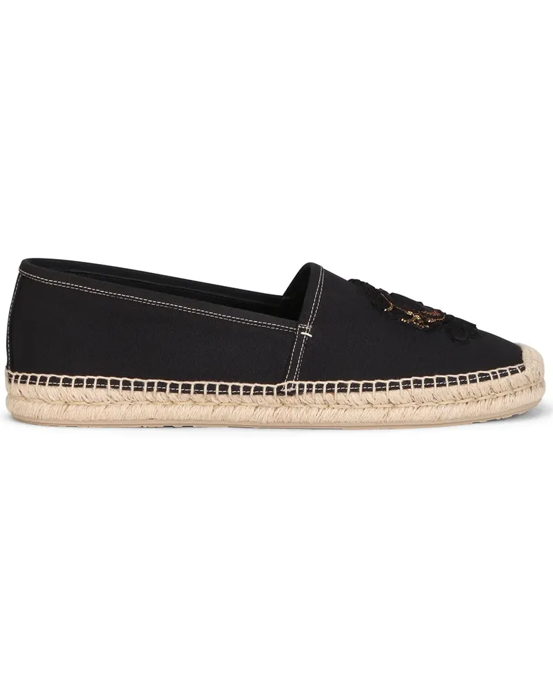 Dolce & Gabbana Espadrilles mit Logo-Stickerei - Schwarz Schwarz