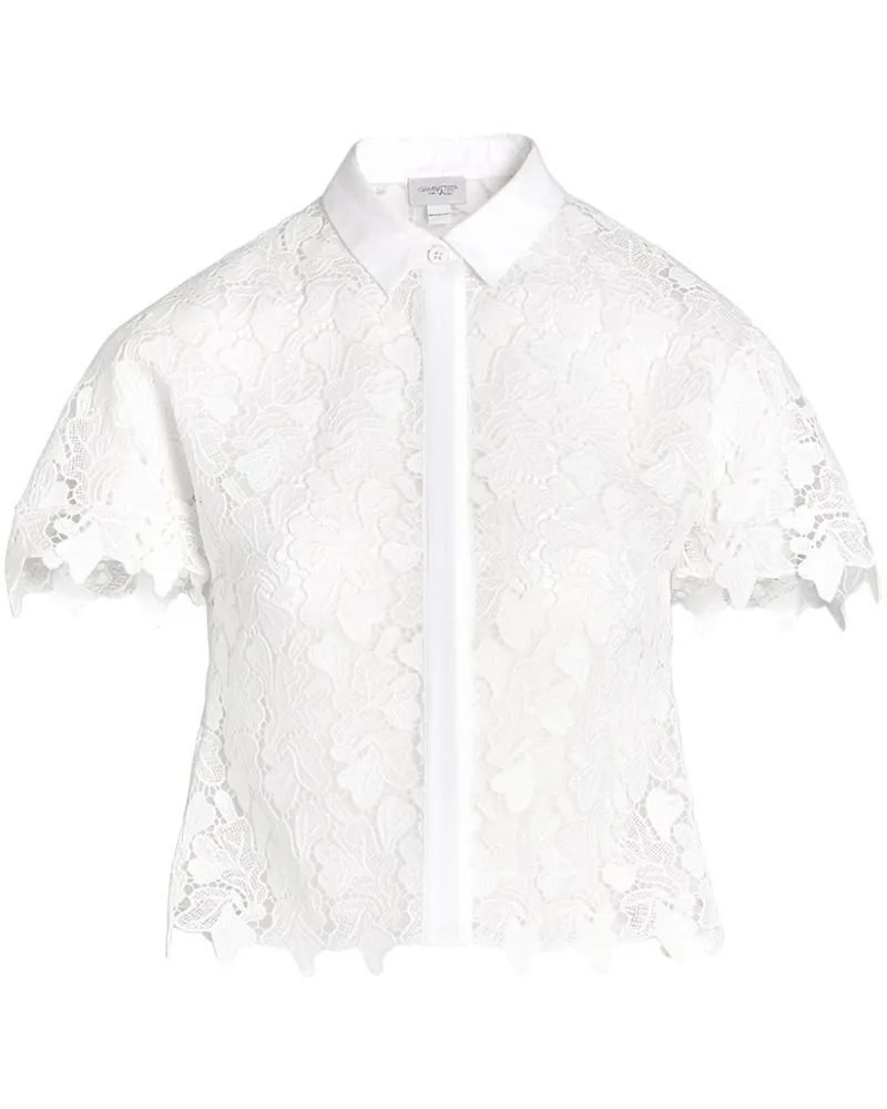 Giambattista Valli Cropped-Bluse aus Makramee - Weiß Weiß