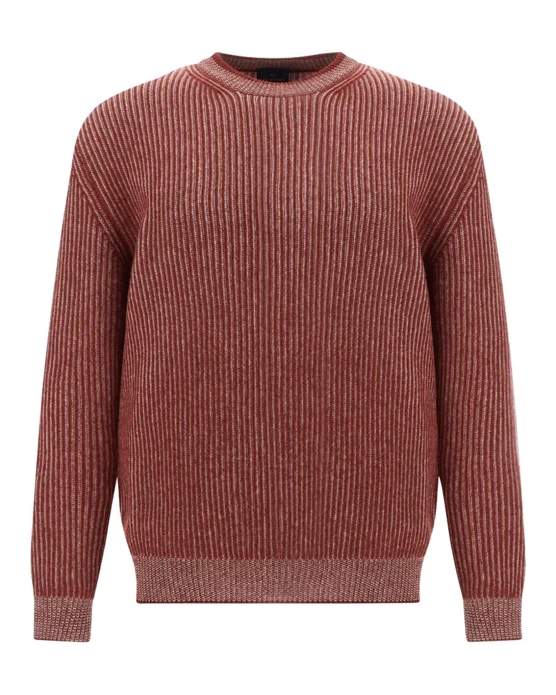 Paul & Shark Gerippter Pullover - Rot Rot