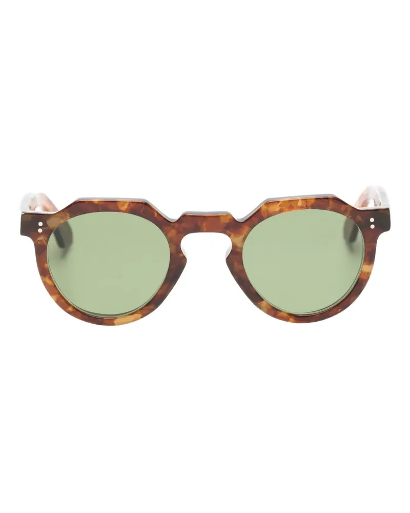 Lesca Crown XL Brille mit geometrischem Gestell - Braun Braun