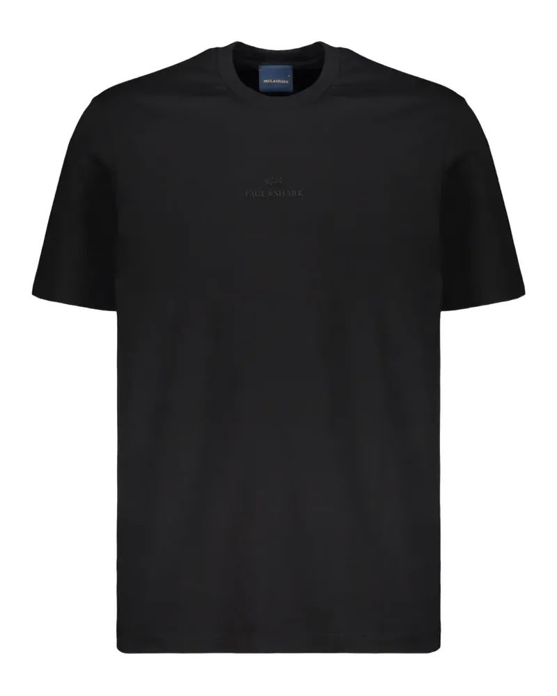 Paul & Shark logo-embroidered round-neck T-shirt - Schwarz Schwarz