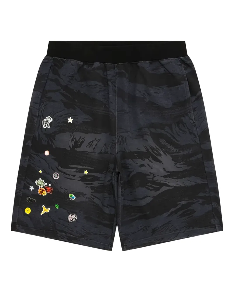 BAPE Shorts mit Camouflage-Print - Schwarz Schwarz
