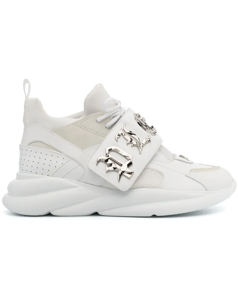 Philipp Plein Runner Gothic Sneakers - Weiß Weiß