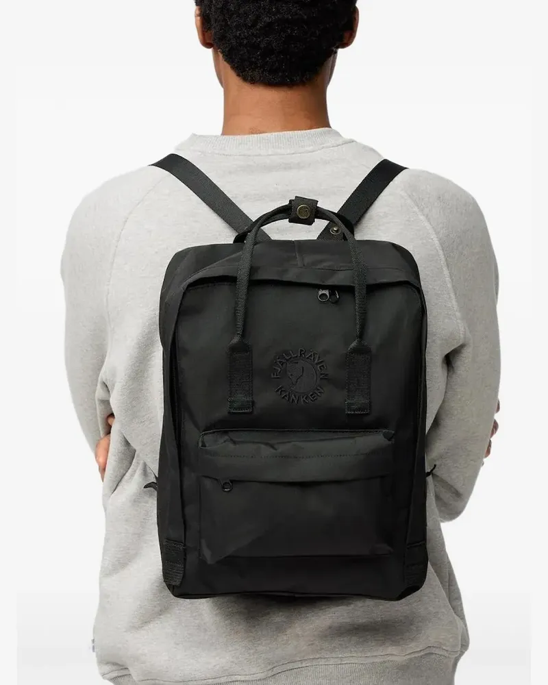 Fjäll Räven Re-Kånken Rucksack mit Logo-Prägung - Schwarz Schwarz