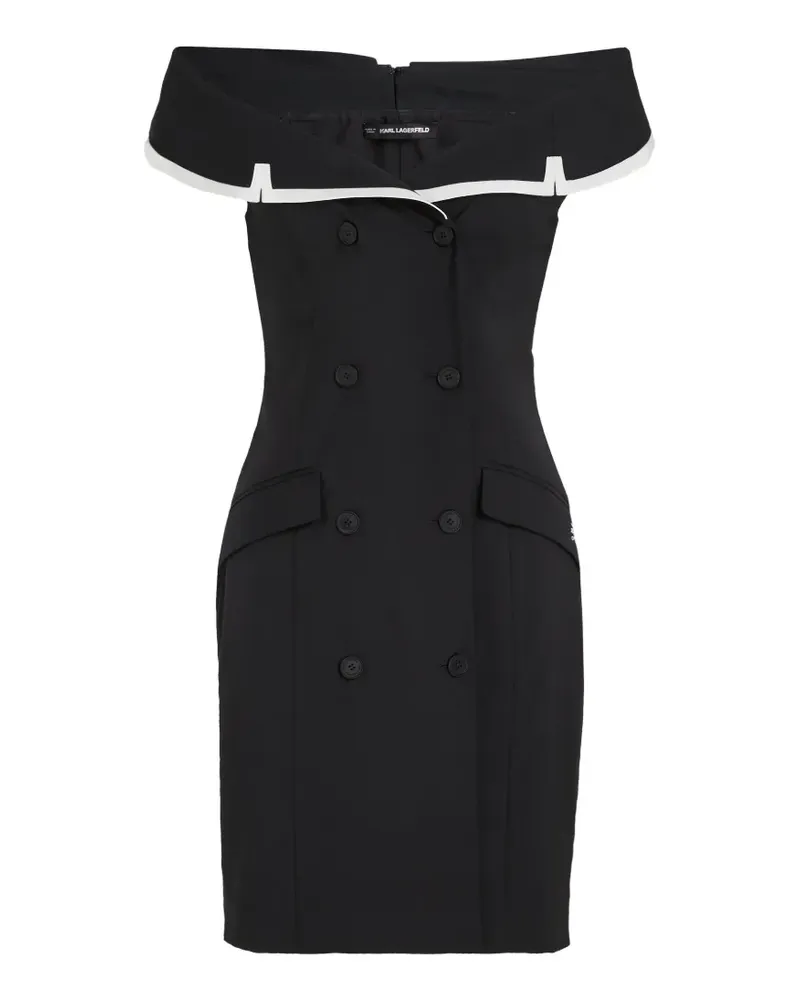 Karl Lagerfeld Schulterfreies Minikleid - Schwarz Schwarz