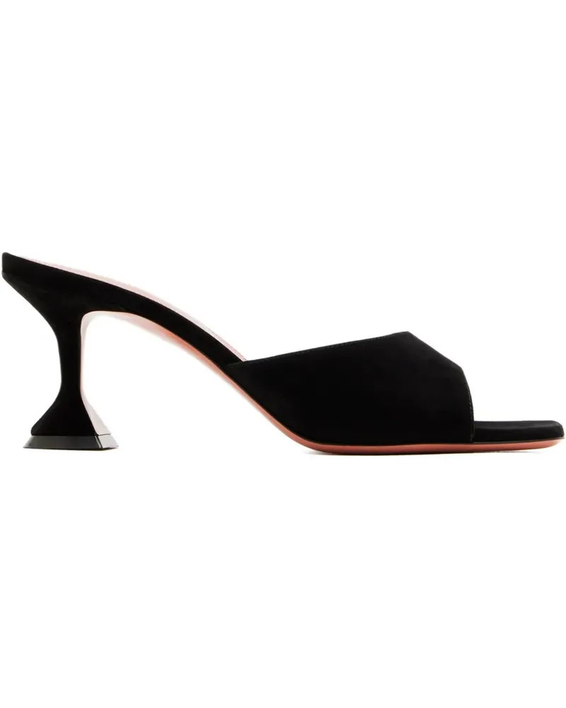 Amina Muaddi flared-heel suede mules - Schwarz Schwarz