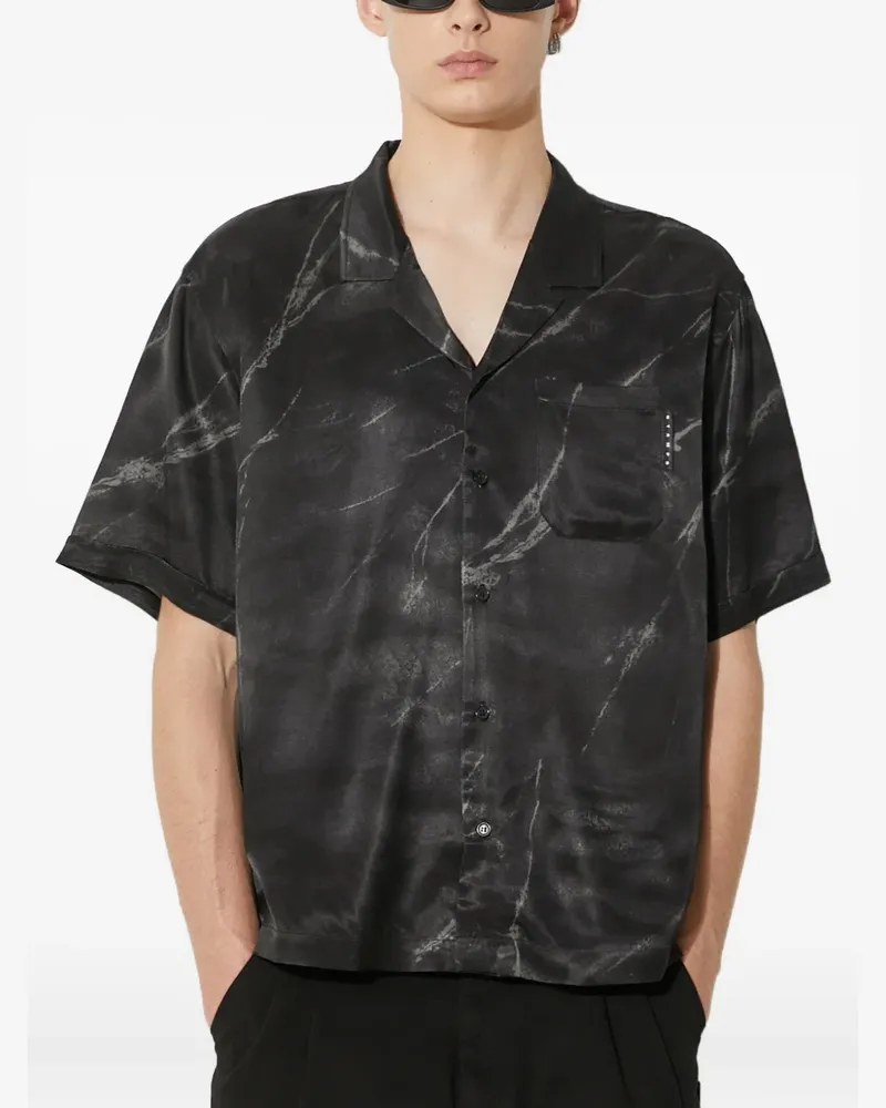 Stampd Hemd mit Marmor-Print - Schwarz Schwarz