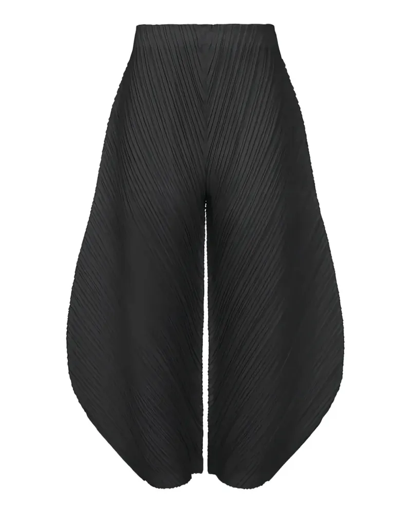 Issey Miyake Plissierte Thicker Bottoms 1 Hose - Schwarz Schwarz