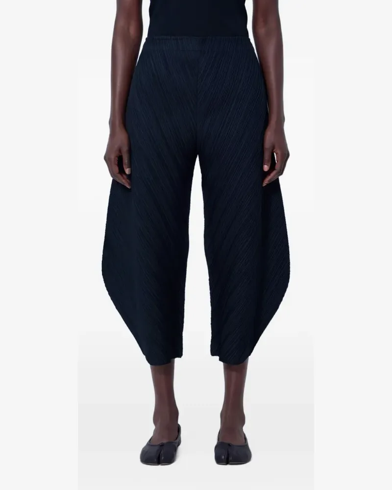 Issey Miyake Plissierte Thicker Bottoms 1 Hose - Schwarz Schwarz