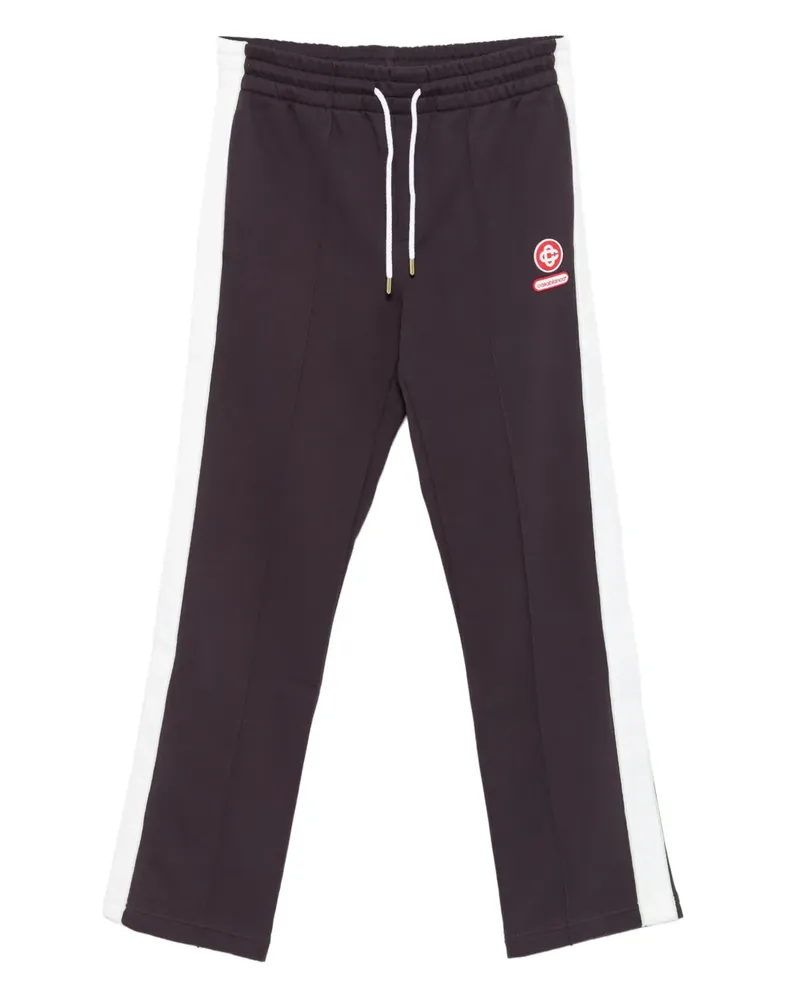 Casablanca Paris side-stripe cotton trousers - Violett Violett