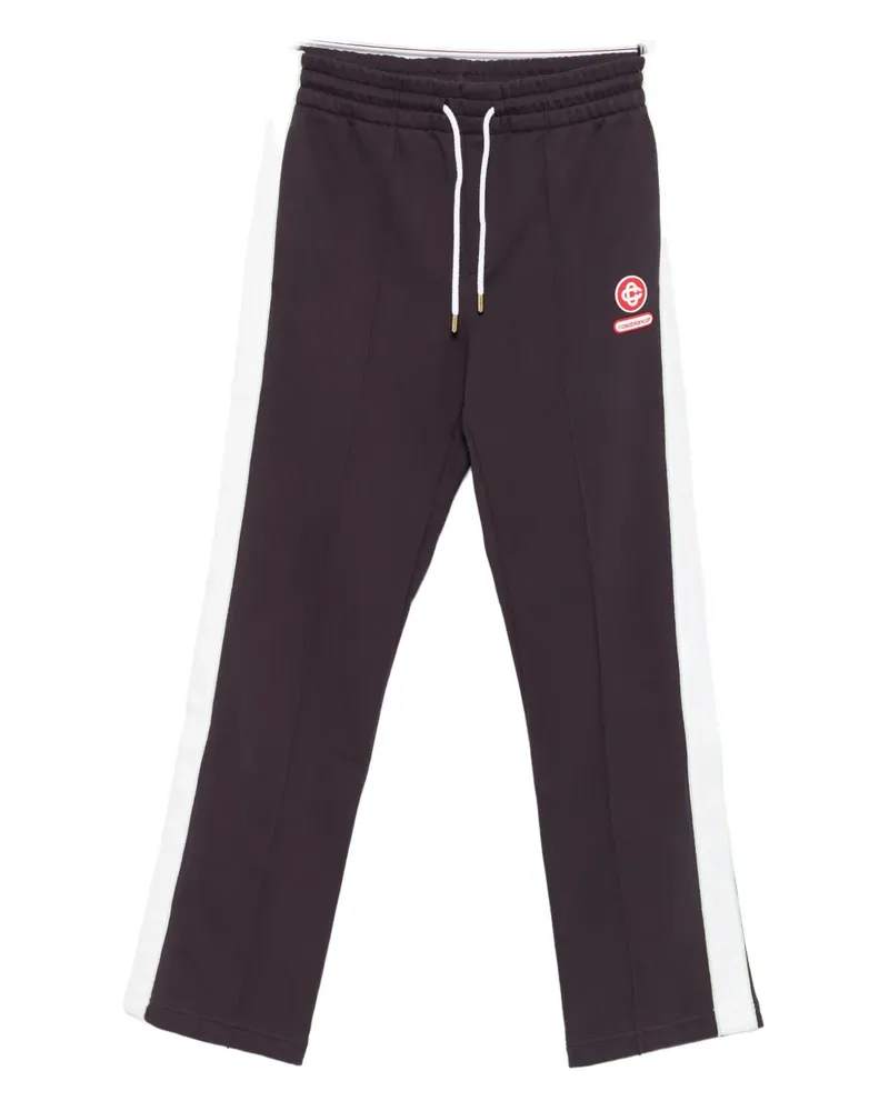 Casablanca Paris side-stripe cotton trousers - Violett Violett