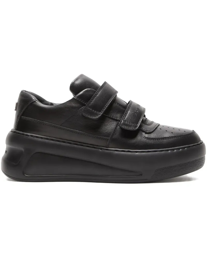 Acne Studios Plateau-Sneakers mit Klettverschluss - Schwarz Schwarz