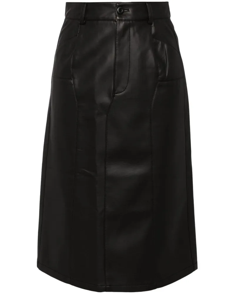 Izzue Midirock aus Faux-Leder - Schwarz Schwarz