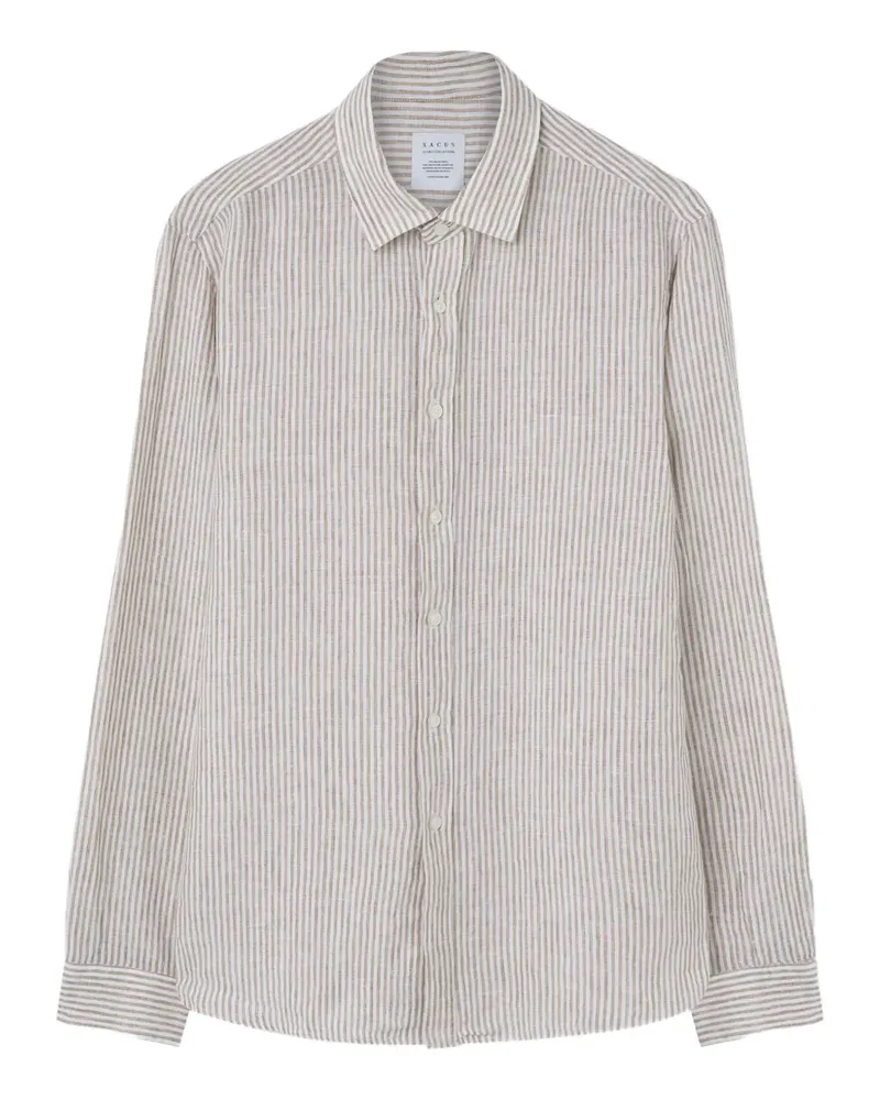XACUS Gestreiftes Hemd - Braun Braun