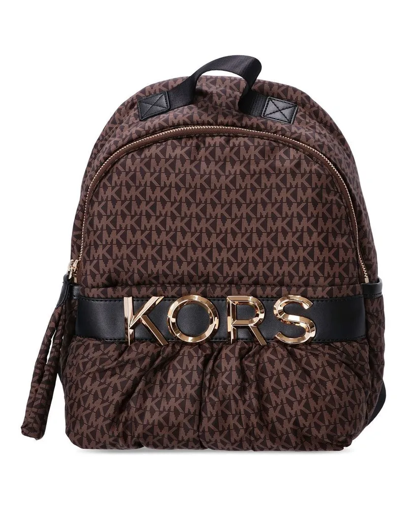 Michael Kors Rucksack mit Logo-Schild Braun