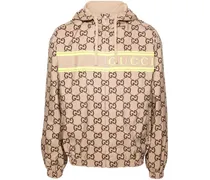 Kapuzenjacke mit GG Supreme-Print - Nude