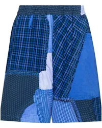 BY WALID Sport-Shorts im Patchwork-Look Blau