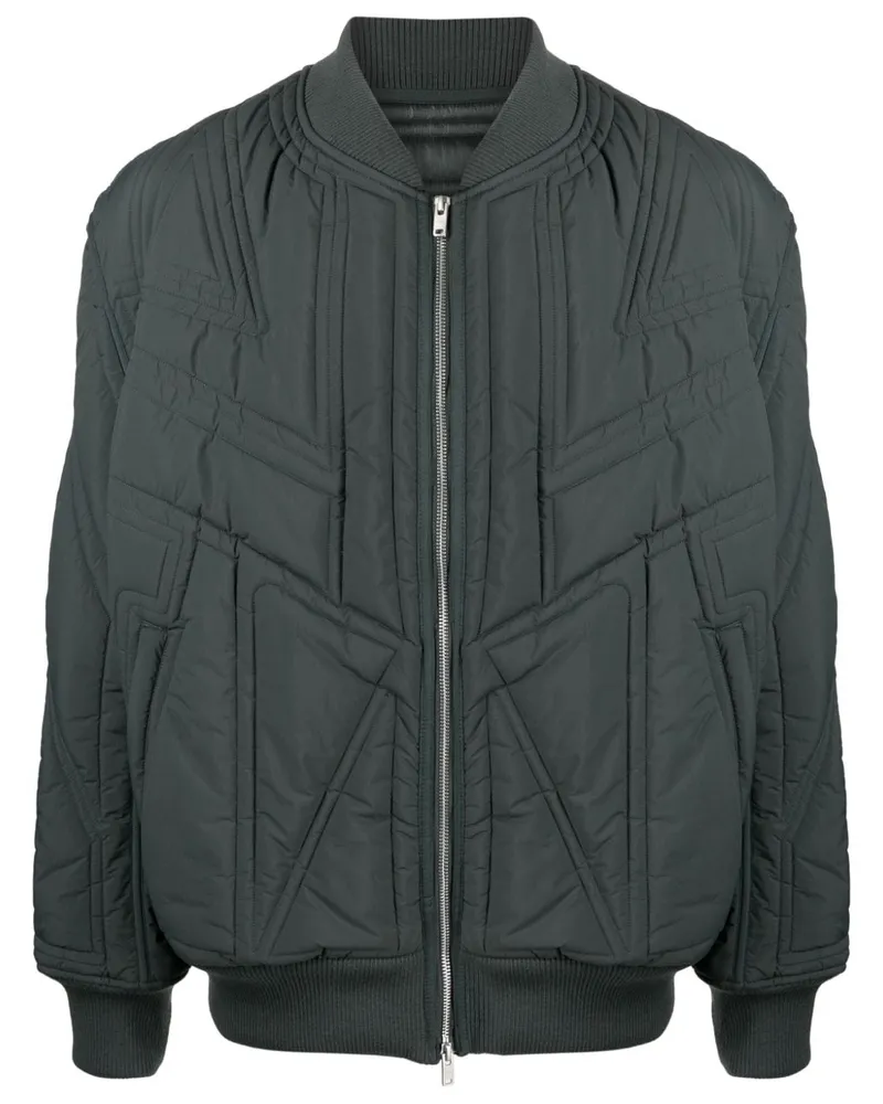 Y-3 Gesteppte Bomberjacke - Grün Grün