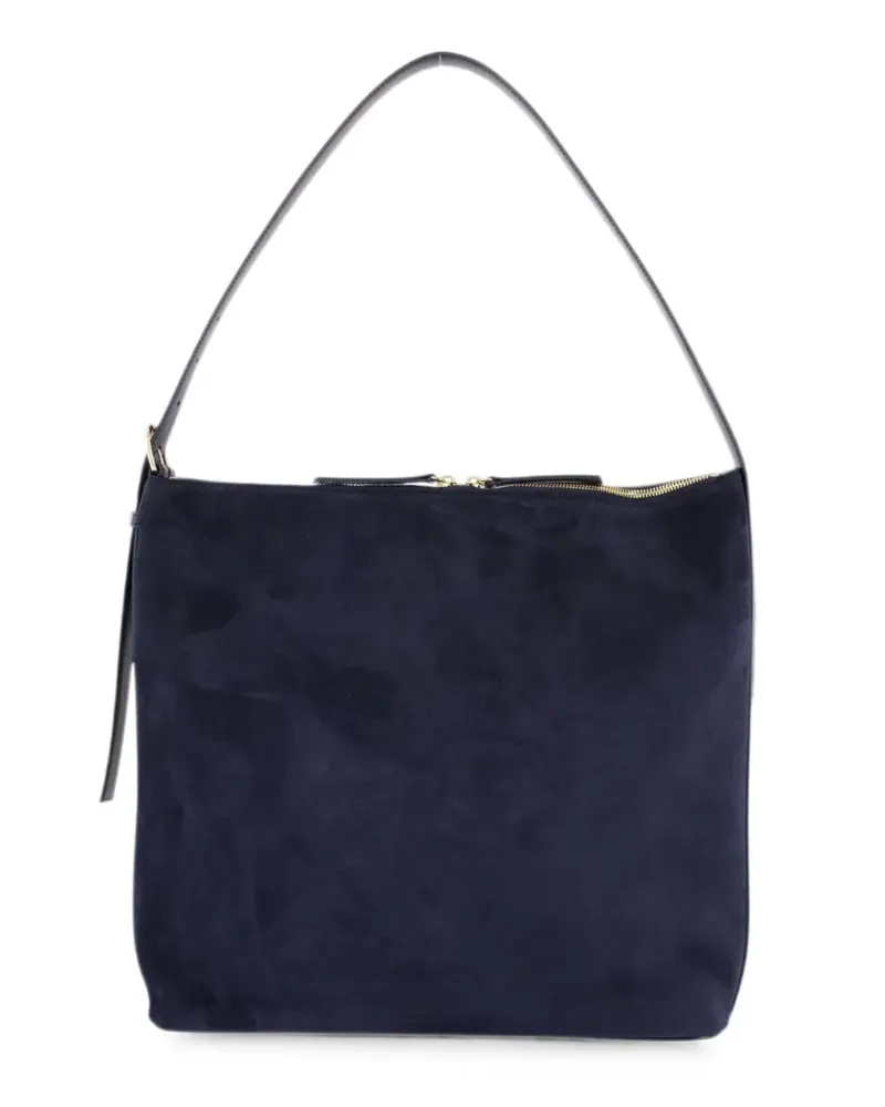 A.P.C. Vera Maxi suede shoulder bag - Blau Blau