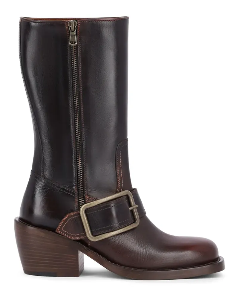 Dries van Noten buckled leather boots - Braun Braun