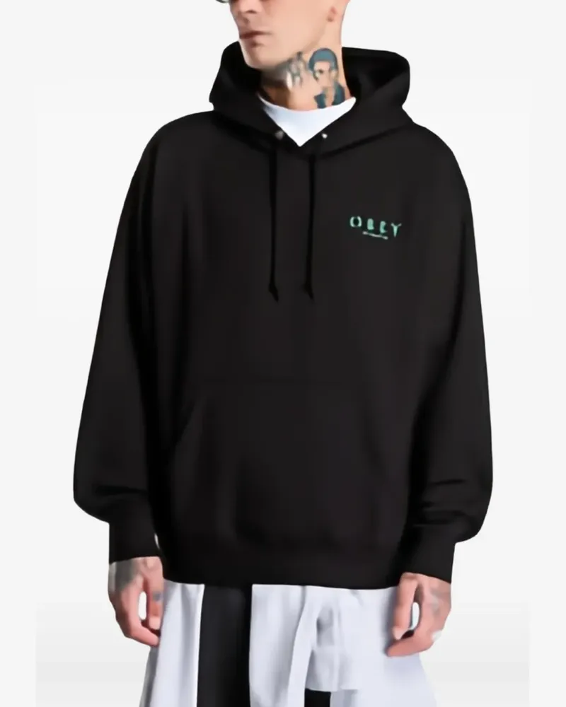 Obey graphic-print hoodie - Schwarz Schwarz