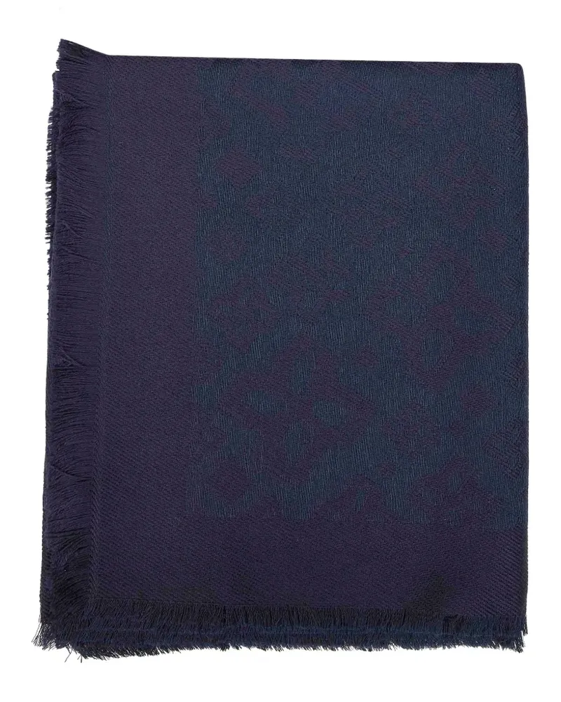 Tagliatore Schal mit Logo - Blau Blau