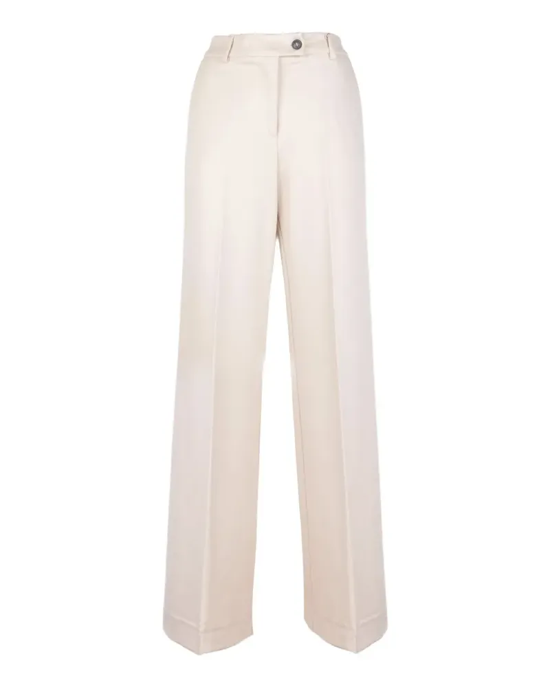 cinque pressed-crease wide-leg trousers - Nude Nude