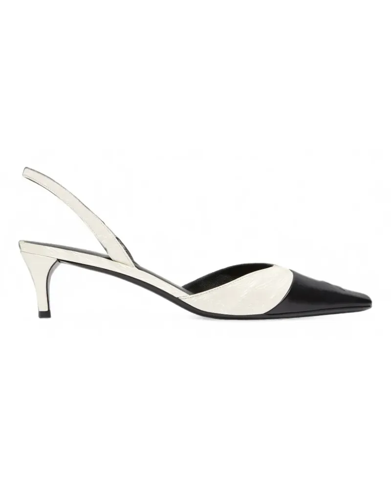 Courrèges Slingback-Pumps mit Vinylkappe - Weiß Weiß