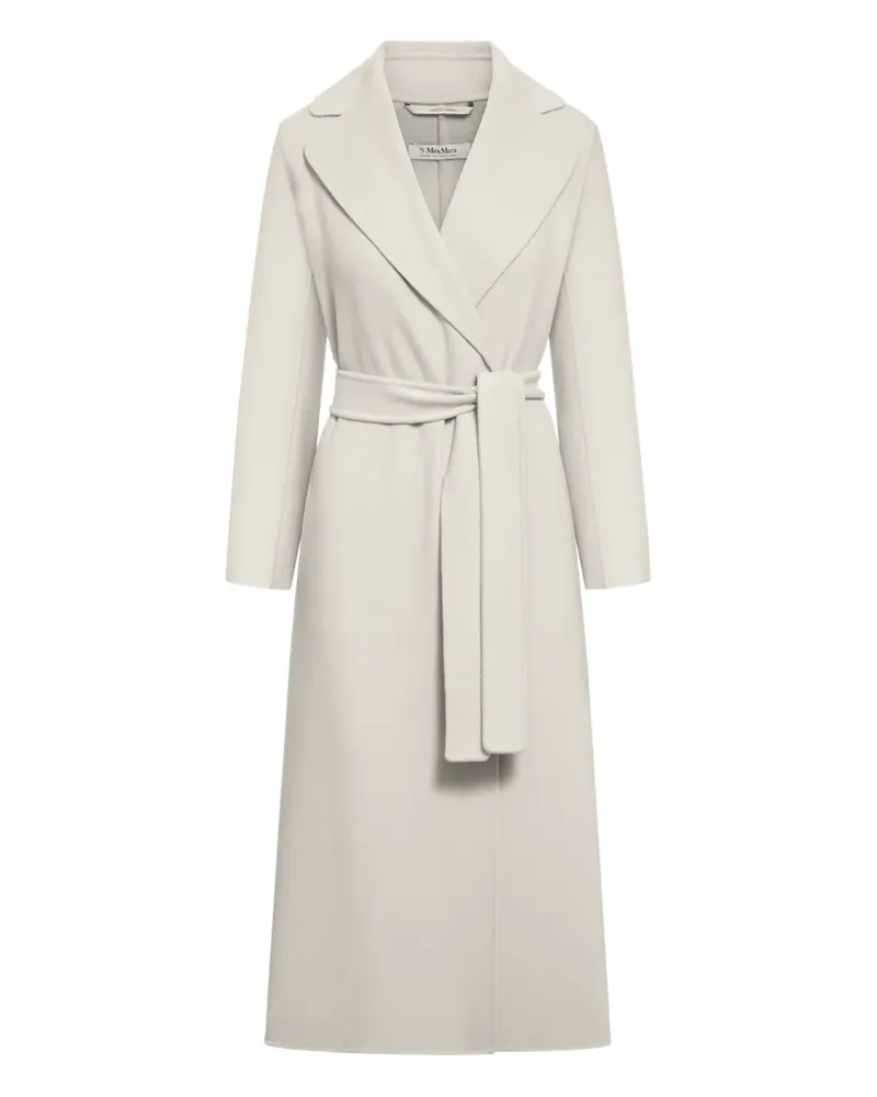 Max Mara Mantel in Wickeloptik - Weiß Weiß