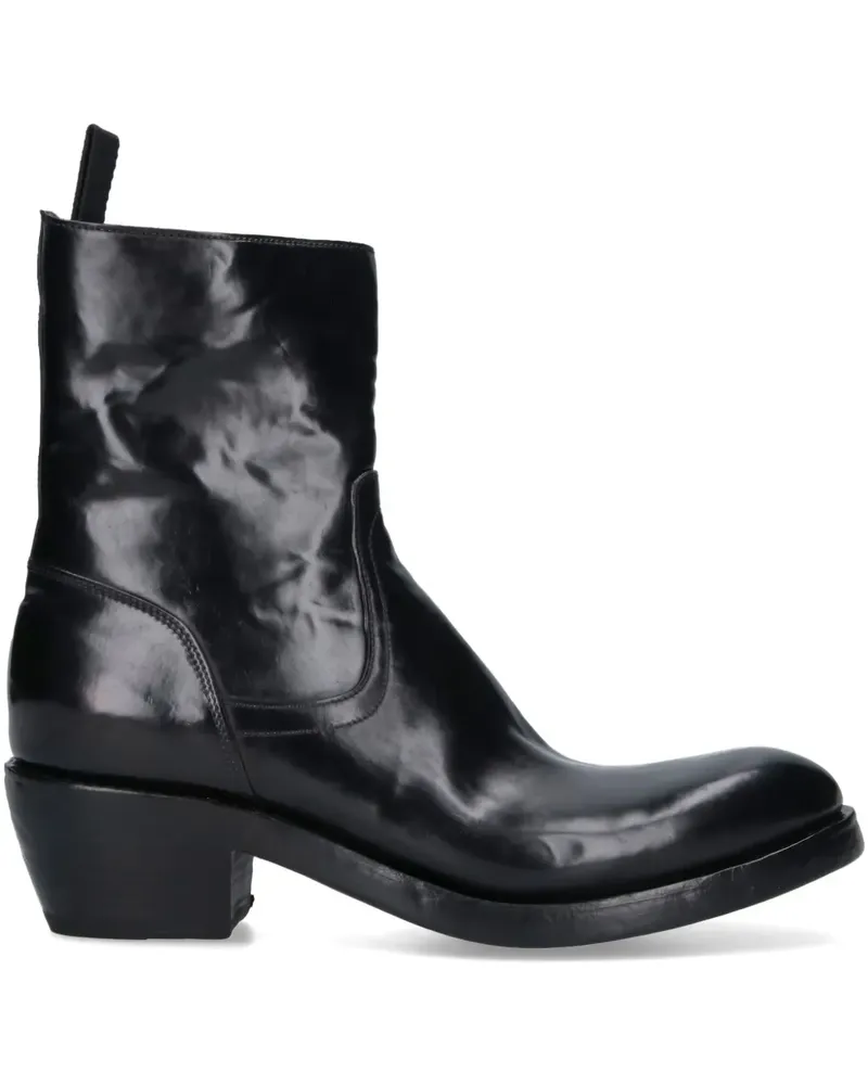 Premiata Kingbrass zip-fastening leather boots - Schwarz Schwarz