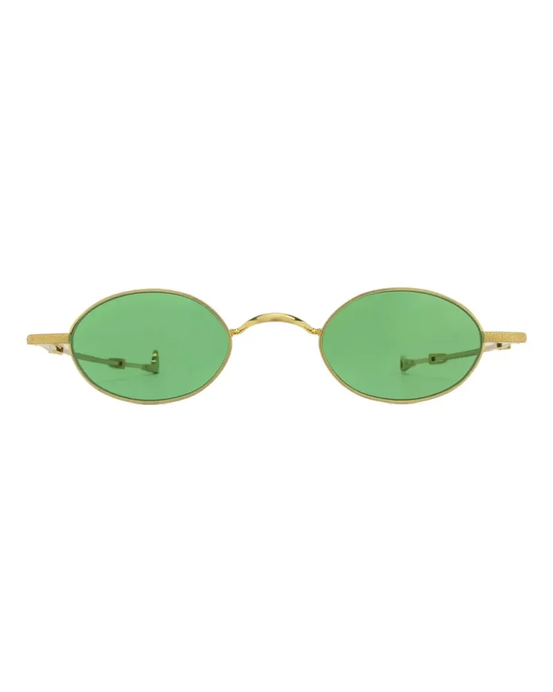 Eyepetizer Dickey L.E. Sonnenbrille mit ovalem Gestell - 29 MATT GOLD/GREEN 29
