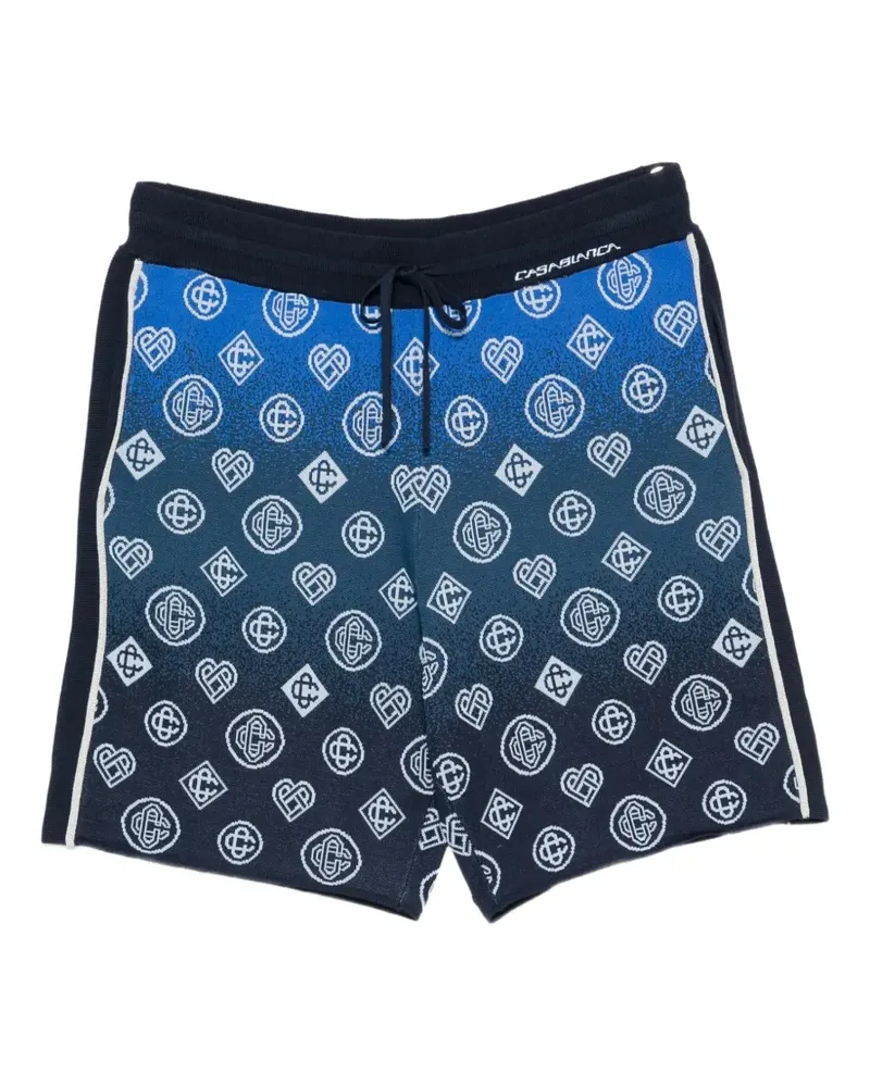 Casablanca Paris Shorts mit Farbverlauf und Monogrammmuster - Blau Blau