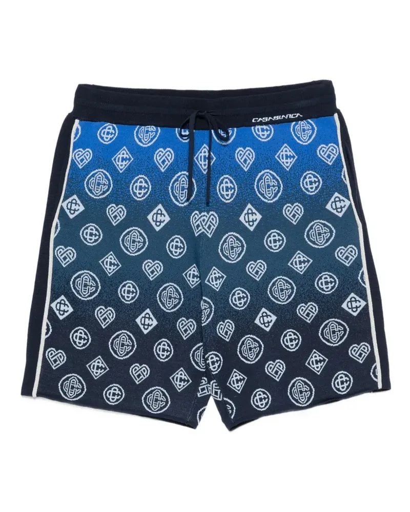 Casablanca Paris Shorts mit Farbverlauf und Monogrammmuster - Blau Blau