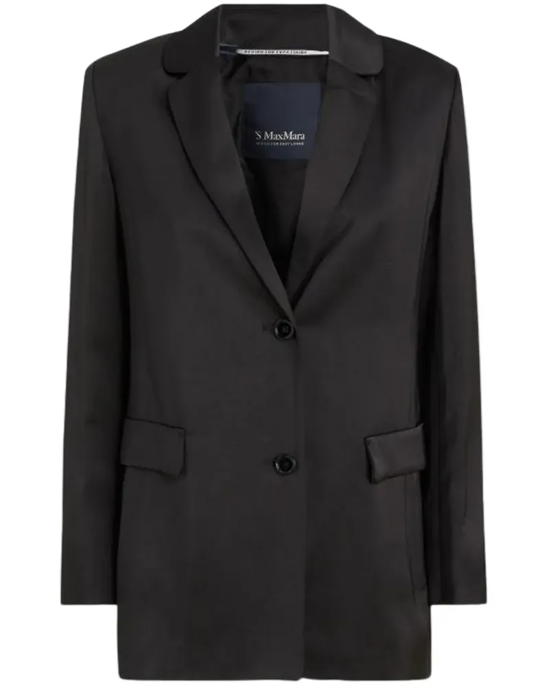 Max Mara Sakko mit fallendem Revers - Schwarz Schwarz