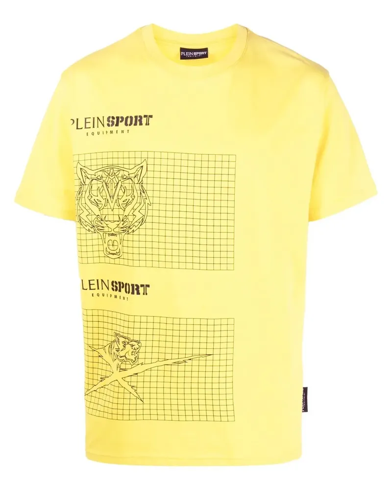 Philipp Plein T-Shirt mit rundem Ausschnitt - Gelb Gelb