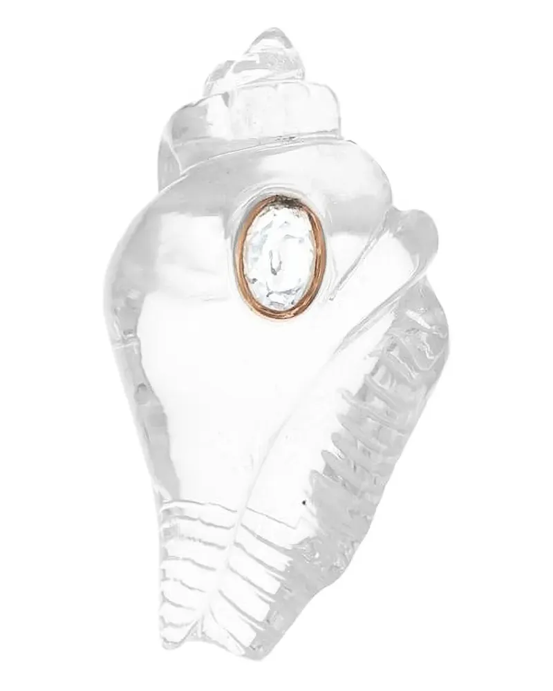 DEZSO 18kt Sillimanite Shell Rotgoldanhänger Gold