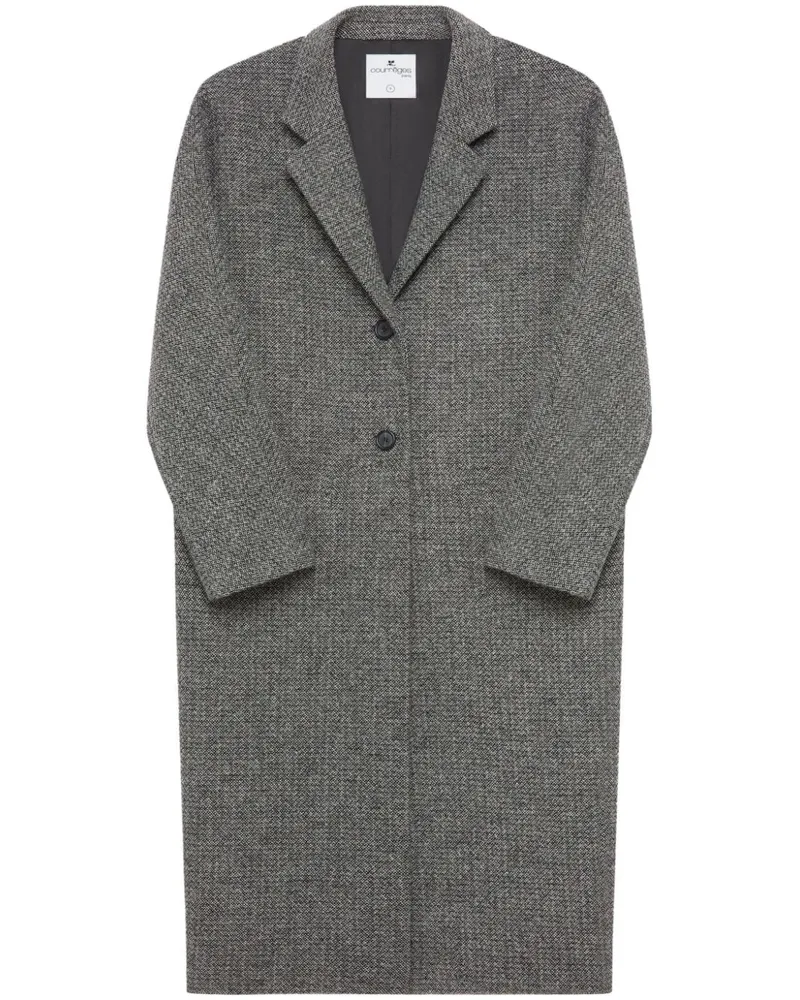 Courrèges Langer Mantel - Grau Grau