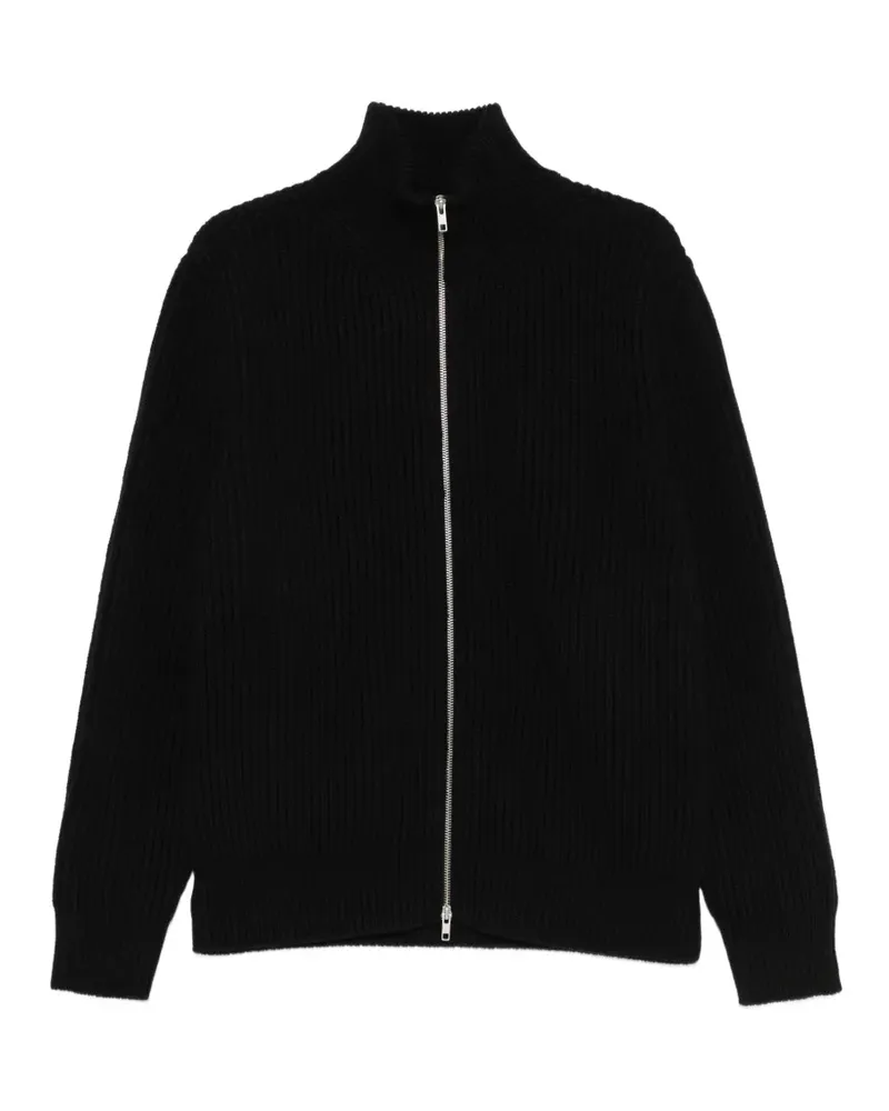 Maison Margiela Gerippter Cardigan mit Reißverschluss - Schwarz Schwarz