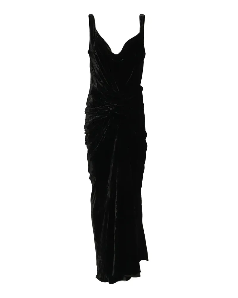Rick Owens Drapiertes Maxikleid - Schwarz Schwarz