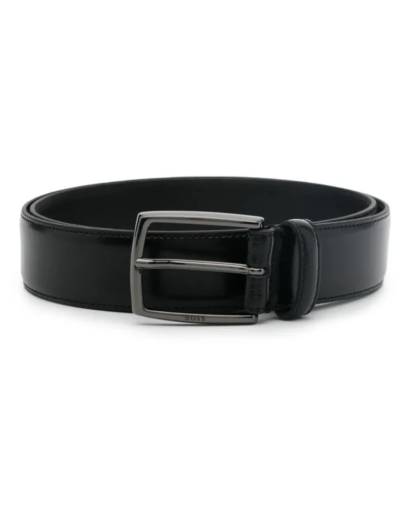 HUGO BOSS Schnallengürtel aus Leder - Schwarz Schwarz