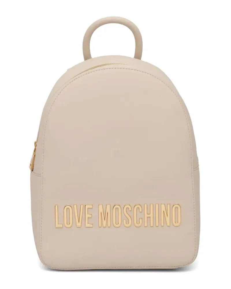 Moschino Rucksack mit Logo - Nude Nude