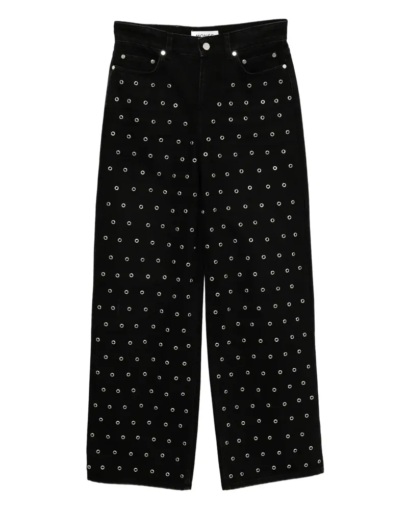 Monse Jeans mit Ösendetail - Schwarz Schwarz