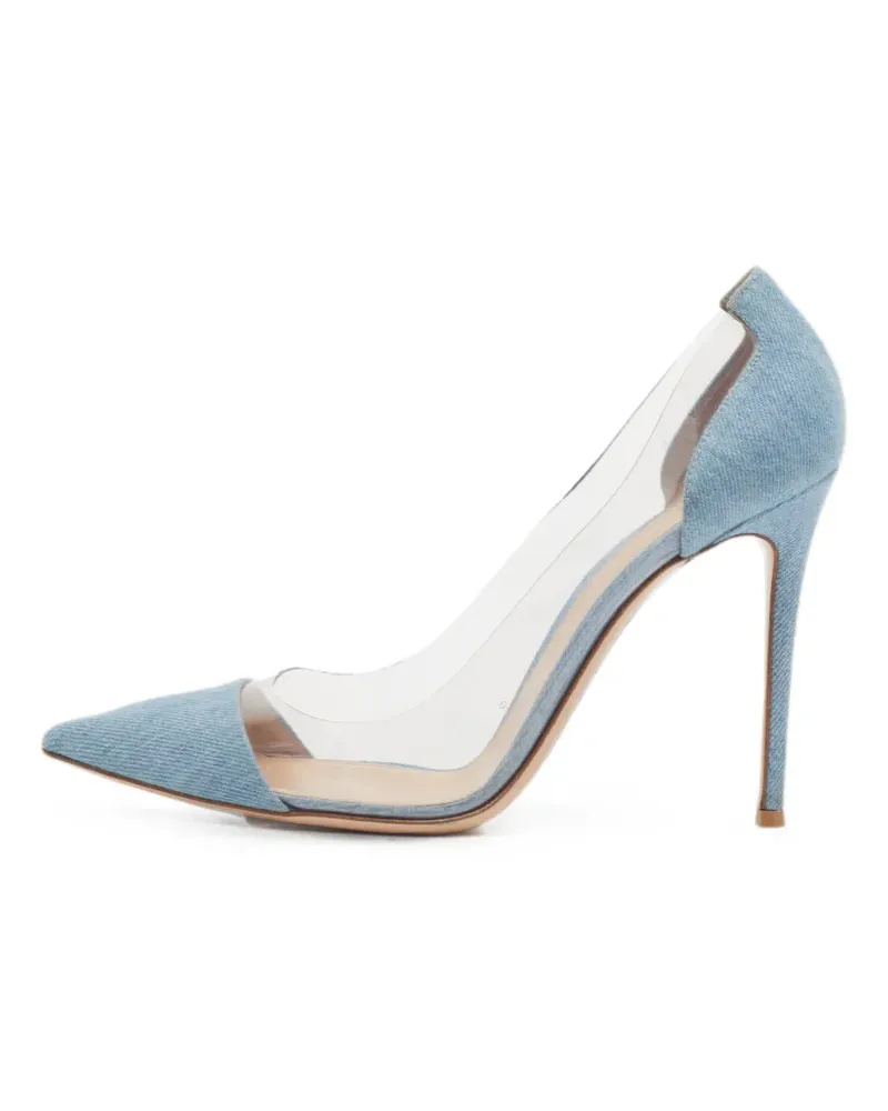 Gianvito Rossi Plexi pointed-toe pumps - Blau Blau